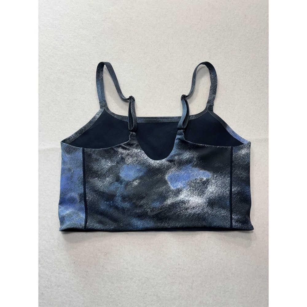 Nike Sports Bra Womens Large Blue Tie Dye Adjustable Strap Low Support Training